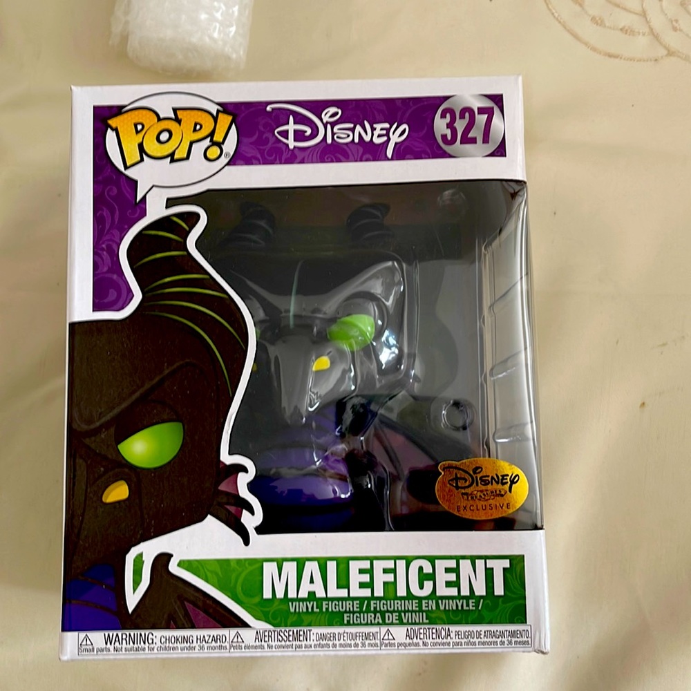 Maleficent funko pop doll in original packaging
